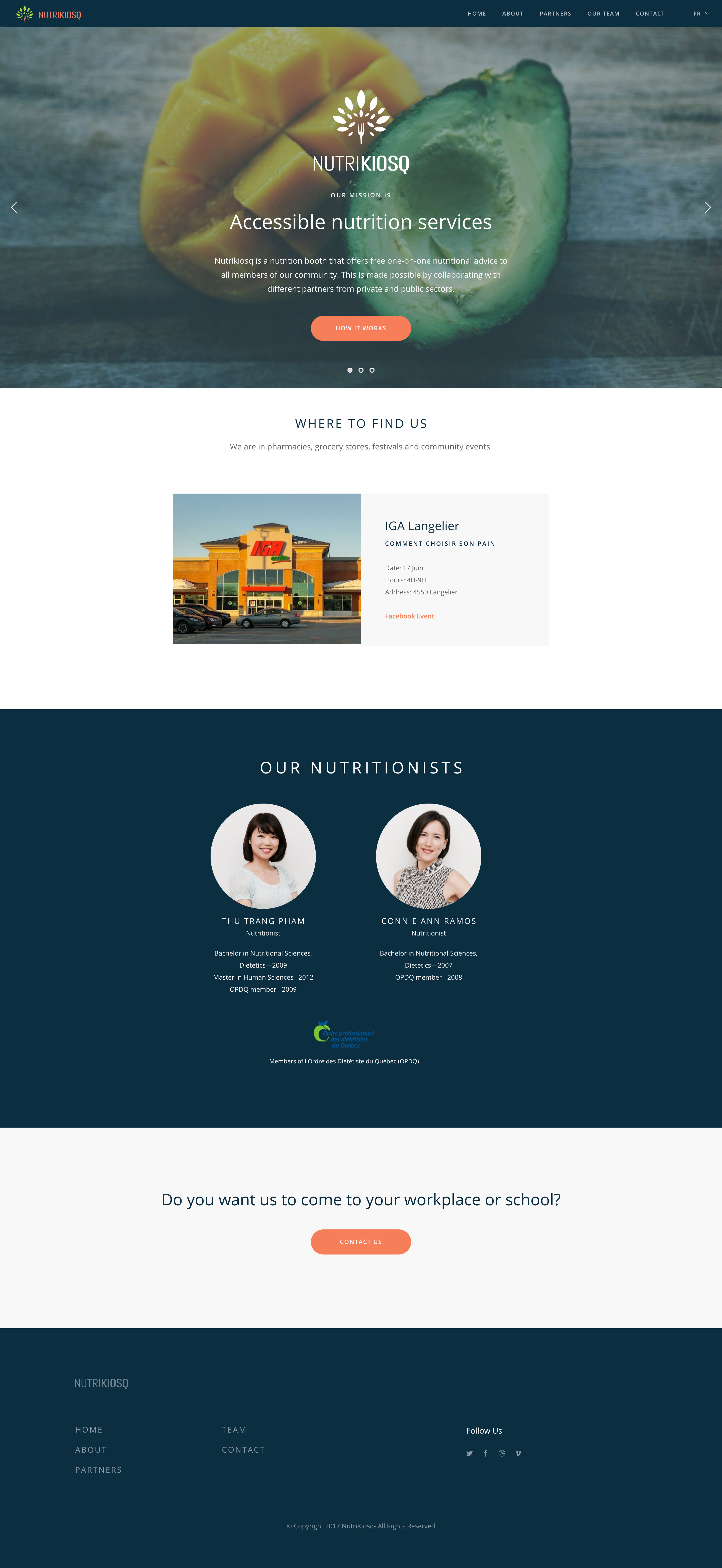 Landing page design