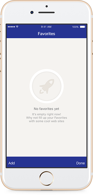 Browser Favorites / Empty View